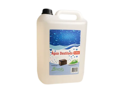 Água destilada de alta pureza (5 L) — embalagem vendida pela 4Skin em Angola