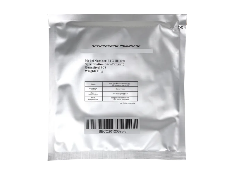 Membrana anticongelante p/ criolipólise — embalagem vendida pela 4Skin em Angola