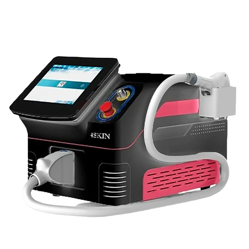 Equipamento de depilação a laser 4Skin com manípulo de três ondas, configuração base de 1 manípulo